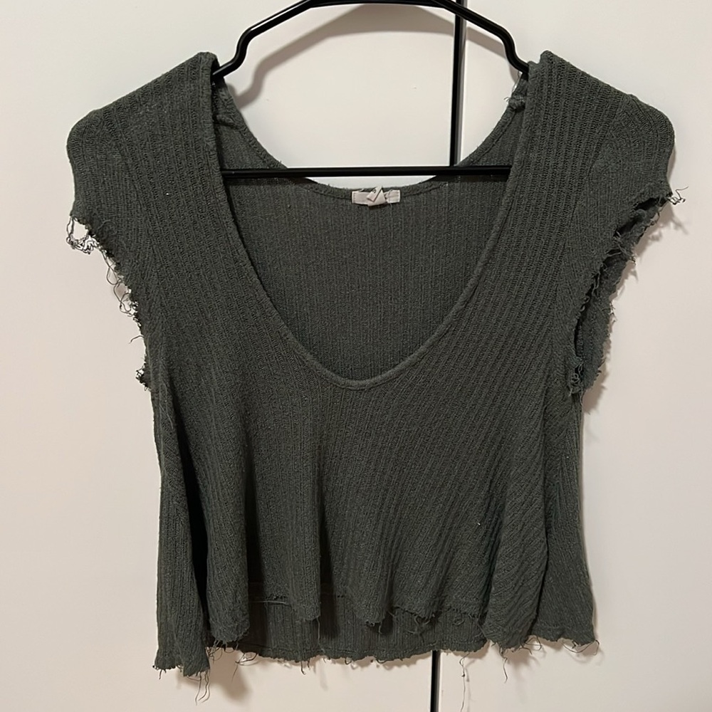 Green, crop top, light weight